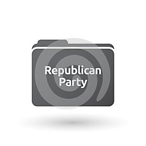 Isolated folder signal with the text Republican Party