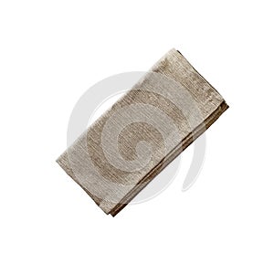 Isolated Foled Linen Napkin