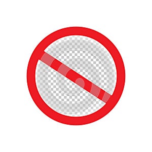 Isolated forbid ban red sign symbol