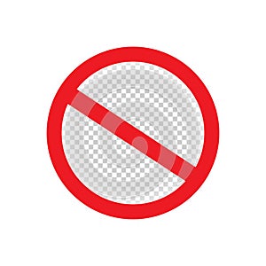 Isolated forbid ban red sign symbol photo