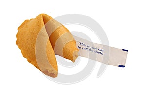 Isolated Fortune Cookie on white