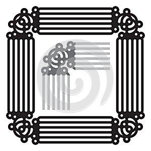 Isolated frame decoration