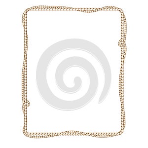 Isolated frame with rope