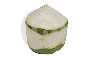 Isolated fresh coconut on white background
