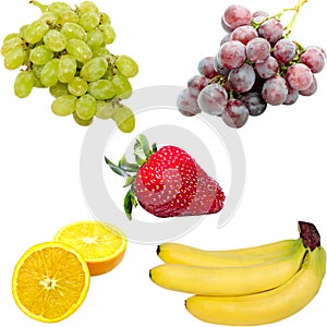 Isolated fresh fruit