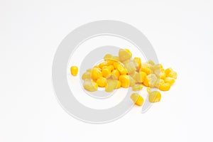 Isolated fresh sweetcorn