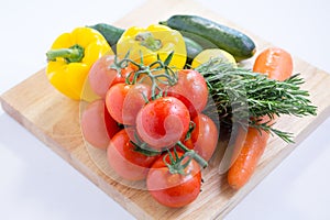 Isolated fresh vegetables