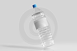 Fresh Water Bottle with Blank Label 3D Rendering