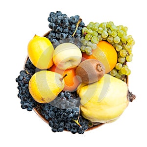 Isolated fruits plate