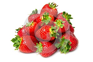 Isolated fruits, strawberries