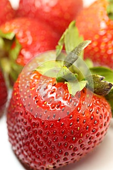 Isolated fruits , Strawberries