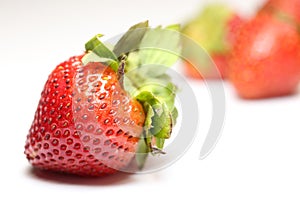 Isolated fruits , Strawberries