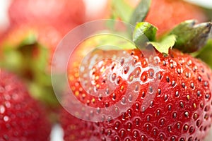 Isolated fruits , Strawberries