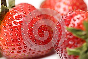 Isolated fruits , Strawberries