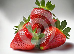 Isolated fruits - Strawberries on white background. This picture is part of the series perfect.