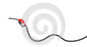 Isolated fuel nozzle on white background