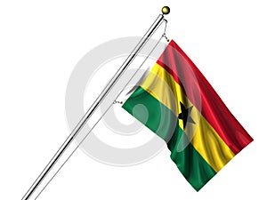Isolated Ghanaian Flag