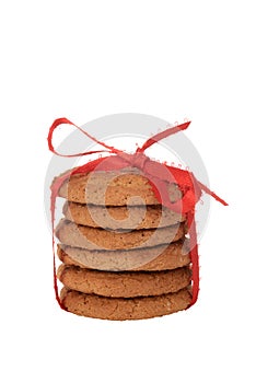 Isolated ginger snap cookies