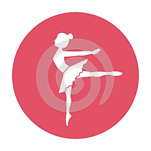 Isolated girl practice ballet design