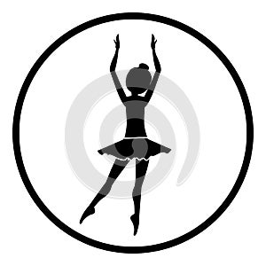 Isolated girl practice ballet design