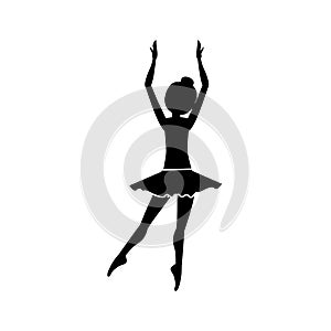 Isolated girl practice ballet design