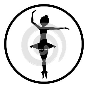 Isolated girl practice ballet design