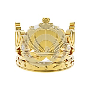 Isolated golden crown