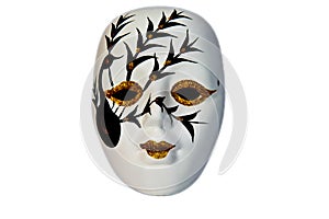 Isolated golden eyes mask