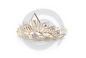 Isolated golden tiara, crown or diadem photo