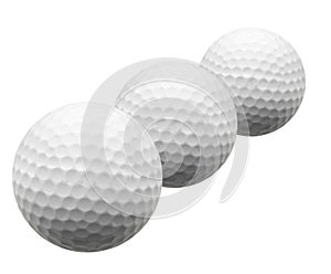 Isolated Golf balls
