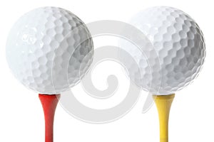 Isolated Golf Balls