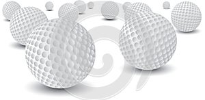 Isolated golf balls
