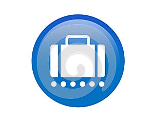 Gradient blue baggage claim button square icon