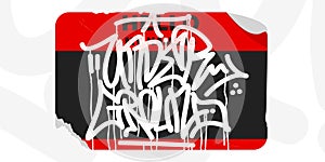 Isolated Graffiti Style Sticker Hello My Name Is With Some Street Art Lettering Vector Illustration Template