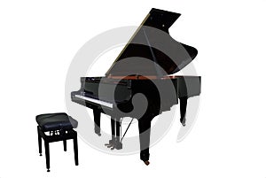 Isolated grand piano