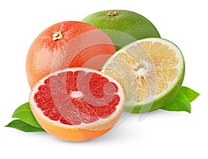 Isolated grapefruits