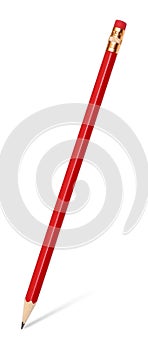 Isolated graphite pencil with eraser