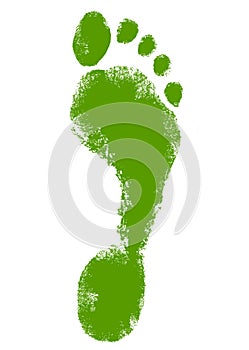 Isolated green footprint design. Carbon, eco footprint photo