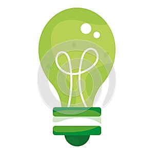 Isolated green lightbulb Eco friendly Vector