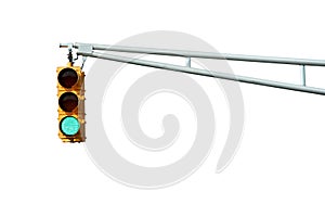 Isolated Green traffic signal light