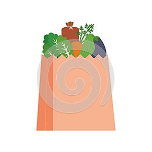 Isolated grocery bag icon