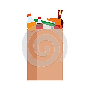 Isolated grocery bag icon