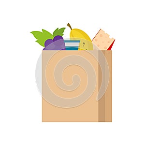 Isolated grocery bag icon