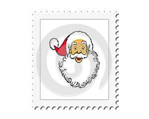 Isolated grunge Christmas stamps on white background