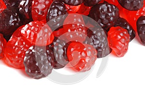 Isolated gummy berry fruit candy photo