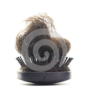Isolated hairy hair brush