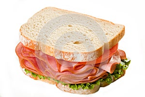 Isolated Ham Sandwich