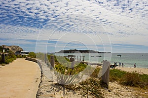 Isolated Hamelin Bay, South Western Australia on a cloudy summer afternoon.