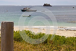 Isolated Hamelin Bay, South Western Australia on a cloudy summer afternoon.