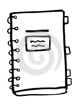 Isolated Hand drawn of books, Notebooks, Organizers for to do lists, personal plans, goals.